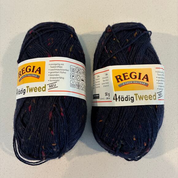 Regia 4 fadig Tweed Color 50 yarn lot bundle 2 skeins sock wool blend - Picture 1 of 3